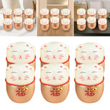 Maxbell 6Pcs Lucky Cat Figurine Sculpture Animal Statue for Living Room Shelf Decor Aureate