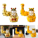 Maxbell Creative Lucky Cat Statue Storage Bowl Sculpture for Cafe Tabletop Decor Aureate