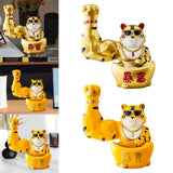 Maxbell Creative Lucky Cat Statue Storage Bowl Sculpture for Cafe Tabletop Decor Aureate