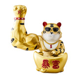 Maxbell Creative Lucky Cat Statue Storage Bowl Sculpture for Cafe Tabletop Decor Aureate