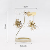 Maxbell Spinning Tea Light Candle Holder Candle Lover Ornament Rotating Candlestick Women Men