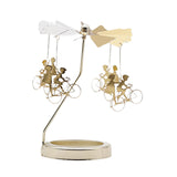 Maxbell Spinning Tea Light Candle Holder Candle Lover Ornament Rotating Candlestick Women Men