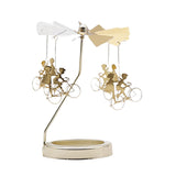 Maxbell Spinning Tea Light Candle Holder Candle Lover Ornament Rotating Candlestick Women Men