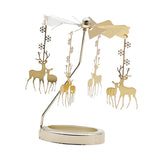 Maxbell Spinning Tea Light Candle Holder Candle Lover Ornament Rotating Candlestick Elk