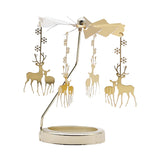Maxbell Spinning Tea Light Candle Holder Candle Lover Ornament Rotating Candlestick Elk