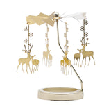 Maxbell Spinning Tea Light Candle Holder Candle Lover Ornament Rotating Candlestick Elk