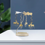 Maxbell Spinning Tea Light Candle Holder Candle Lover Ornament Rotating Candlestick Elk