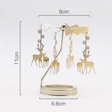 Maxbell Spinning Tea Light Candle Holder Candle Lover Ornament Rotating Candlestick Elk
