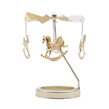 Maxbell Spinning Tea Light Candle Holder Candle Lover Ornament Rotating Candlestick Horse