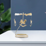 Maxbell Spinning Tea Light Candle Holder Candle Lover Ornament Rotating Candlestick Horse