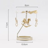 Maxbell Spinning Tea Light Candle Holder Candle Lover Ornament Rotating Candlestick Horse