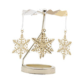 Maxbell Spinning Tea Light Candle Holder Candle Lover Ornament Rotating Candlestick Snowflake