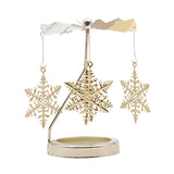 Maxbell Spinning Tea Light Candle Holder Candle Lover Ornament Rotating Candlestick Snowflake