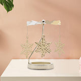 Maxbell Spinning Tea Light Candle Holder Candle Lover Ornament Rotating Candlestick Snowflake