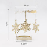 Maxbell Spinning Tea Light Candle Holder Candle Lover Ornament Rotating Candlestick Snowflake