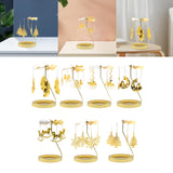 Maxbell Rotating Candle Holder Candlestick Decorative for Living Room Ornament Feather