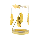 Maxbell Rotating Candle Holder Candlestick Decorative for Living Room Ornament Feather