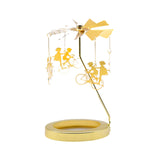 Maxbell Rotating Candle Holder Candlestick Decorative for Living Room Ornament Cycling