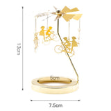 Maxbell Rotating Candle Holder Candlestick Decorative for Living Room Ornament Cycling