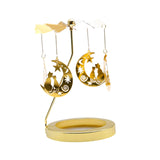 Maxbell Rotating Candle Holder Candlestick Decorative for Living Room Ornament Moon