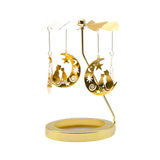 Maxbell Rotating Candle Holder Candlestick Decorative for Living Room Ornament Moon