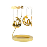 Maxbell Rotating Candle Holder Candlestick Decorative for Living Room Ornament Moon