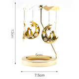 Maxbell Rotating Candle Holder Candlestick Decorative for Living Room Ornament Moon