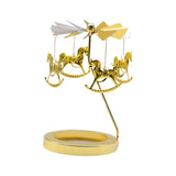 Maxbell Rotating Candle Holder Candlestick Decorative for Living Room Ornament Horse
