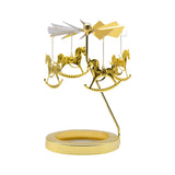 Maxbell Rotating Candle Holder Candlestick Decorative for Living Room Ornament Horse