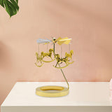 Maxbell Rotating Candle Holder Candlestick Decorative for Living Room Ornament Horse