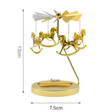 Maxbell Rotating Candle Holder Candlestick Decorative for Living Room Ornament Horse