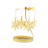 Maxbell Rotating Candle Holder Candlestick Decorative for Living Room Ornament Snowflake
