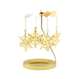Maxbell Rotating Candle Holder Candlestick Decorative for Living Room Ornament Snowflake