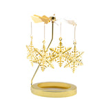 Maxbell Rotating Candle Holder Candlestick Decorative for Living Room Ornament Snowflake