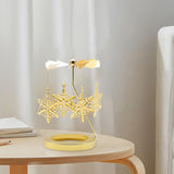 Maxbell Rotating Candle Holder Candlestick Decorative for Living Room Ornament Snowflake