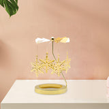 Maxbell Rotating Candle Holder Candlestick Decorative for Living Room Ornament Snowflake
