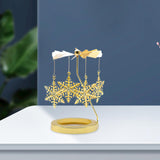 Maxbell Rotating Candle Holder Candlestick Decorative for Living Room Ornament Snowflake