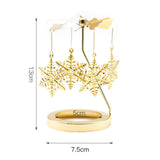 Maxbell Rotating Candle Holder Candlestick Decorative for Living Room Ornament Snowflake