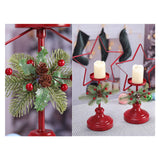 Maxbell 2 Pieces Retro Candle Holder Candelabras Candlestick for Living Room Decor Snow House