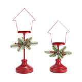 Maxbell 2 Pieces Retro Candle Holder Candelabras Candlestick for Living Room Decor Snow House