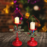 Maxbell 2 Pieces Retro Candle Holder Candelabras Candlestick for Living Room Decor Snow House
