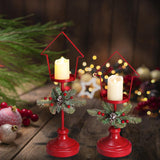 Maxbell 2 Pieces Retro Candle Holder Candelabras Candlestick for Living Room Decor Snow House