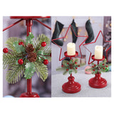 Maxbell 2 Pieces Retro Candle Holder Candelabras Candlestick for Living Room Decor Star
