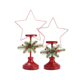 Maxbell 2 Pieces Retro Candle Holder Candelabras Candlestick for Living Room Decor Star
