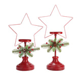 Maxbell 2 Pieces Retro Candle Holder Candelabras Candlestick for Living Room Decor Star