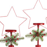 Maxbell 2 Pieces Retro Candle Holder Candelabras Candlestick for Living Room Decor Star