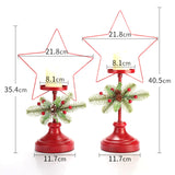 Maxbell 2 Pieces Retro Candle Holder Candelabras Candlestick for Living Room Decor Star
