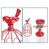 Maxbell 2 Pieces Retro Candle Holder Candelabras Candlestick for Living Room Decor Birdcage