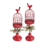 Maxbell 2 Pieces Retro Candle Holder Candelabras Candlestick for Living Room Decor Birdcage