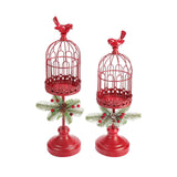 Maxbell 2 Pieces Retro Candle Holder Candelabras Candlestick for Living Room Decor Birdcage